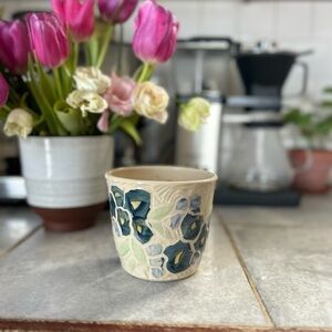 Floral Ceramic Art Vase